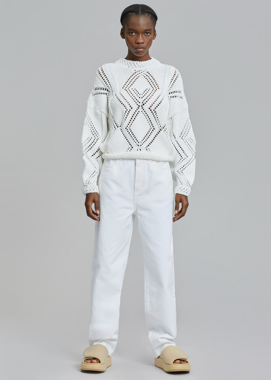 Amomento Recycled Cotton Denim - White - 1