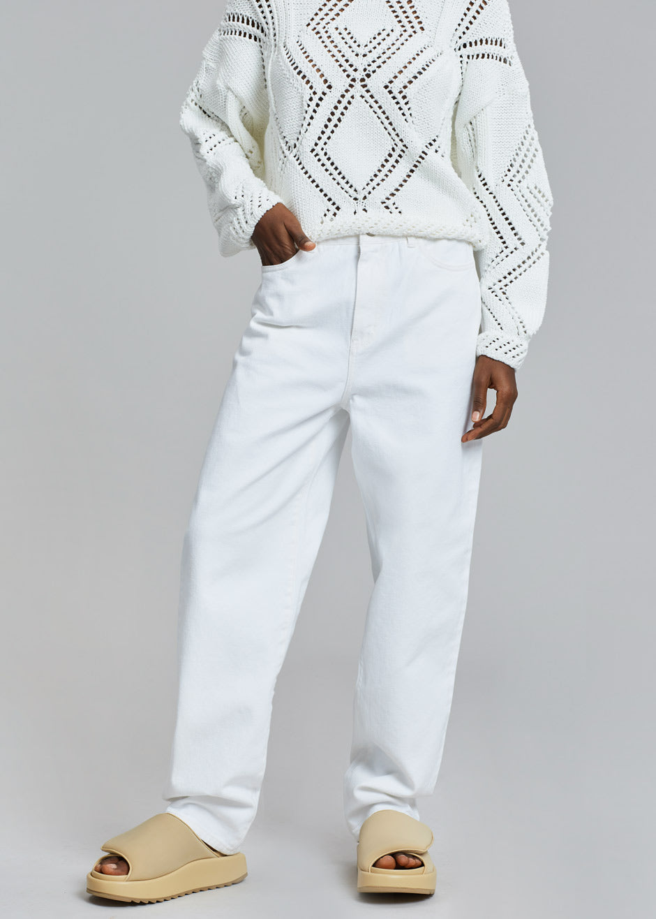 Amomento Recycled Cotton Denim - White - 2