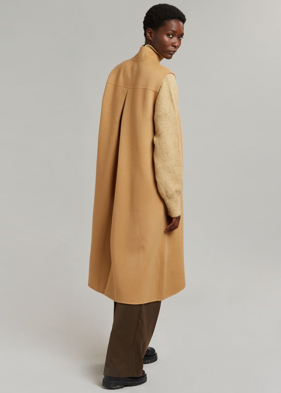Anha Wool Long Vest - Camel - 9