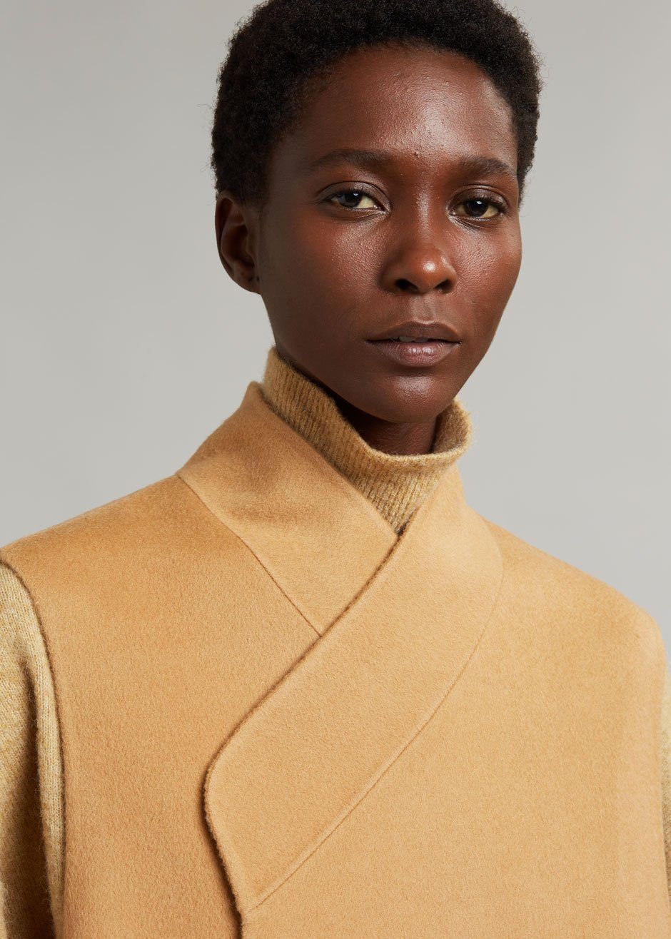 Anha Wool Long Vest - Camel - 6
