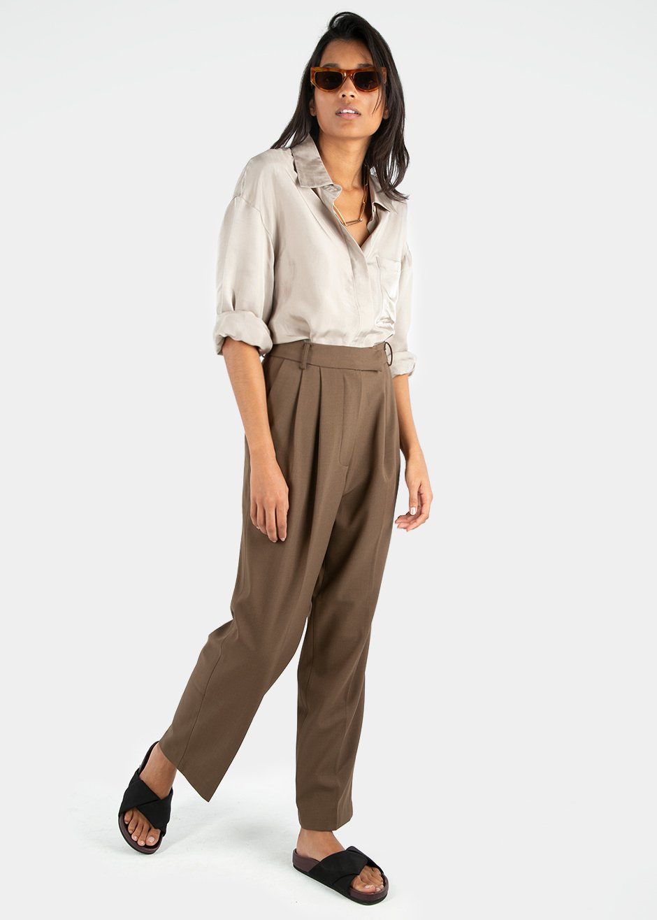 Bea Suit Pants - Chocolate - 2