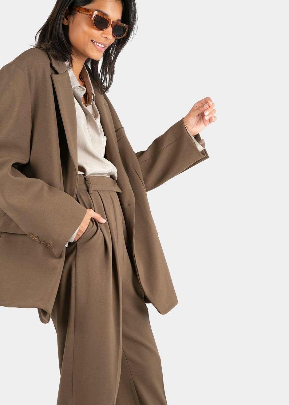 Bea Suit Pants - Chocolate - 3