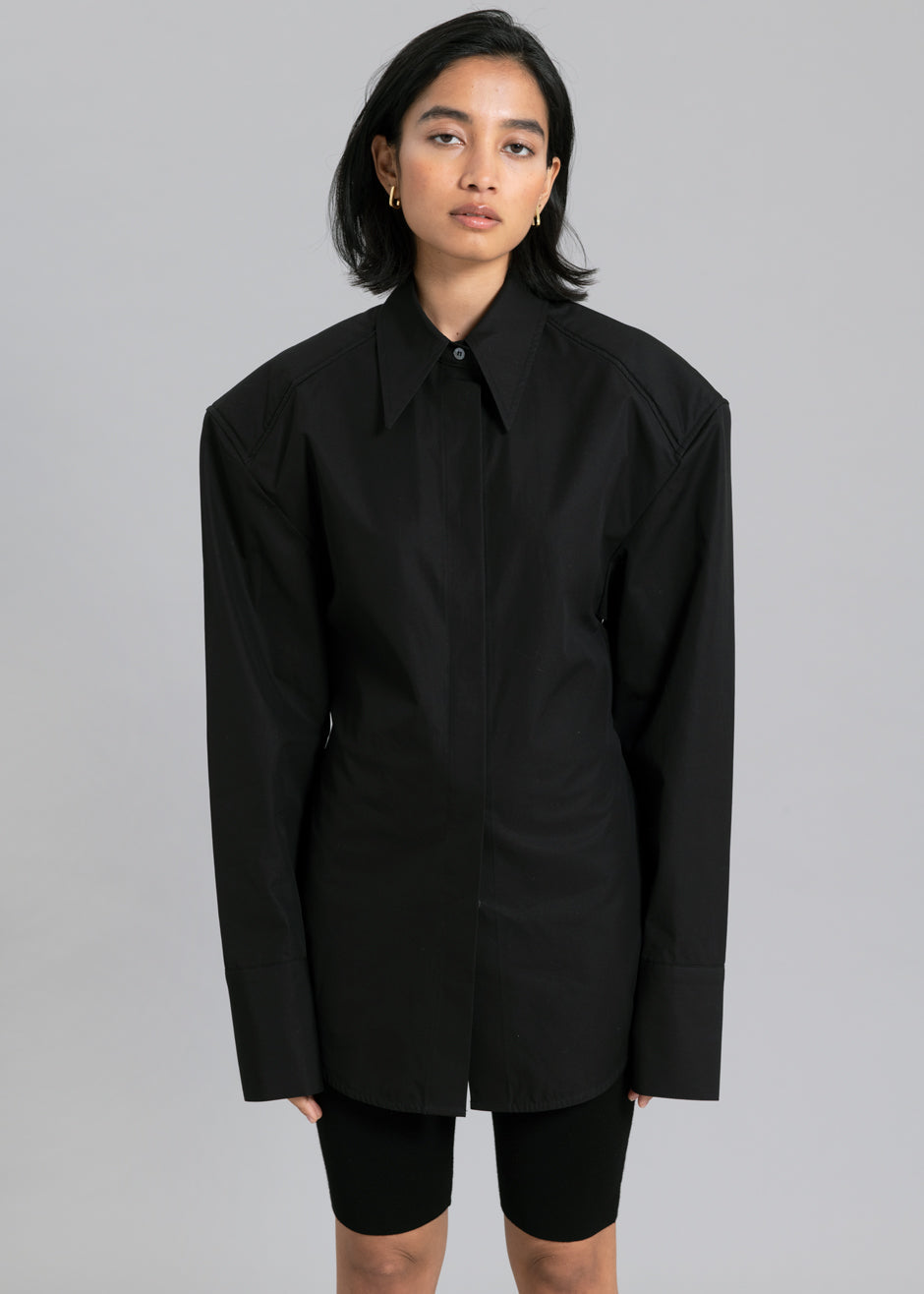 Bec Padded Shirt - Black - 6