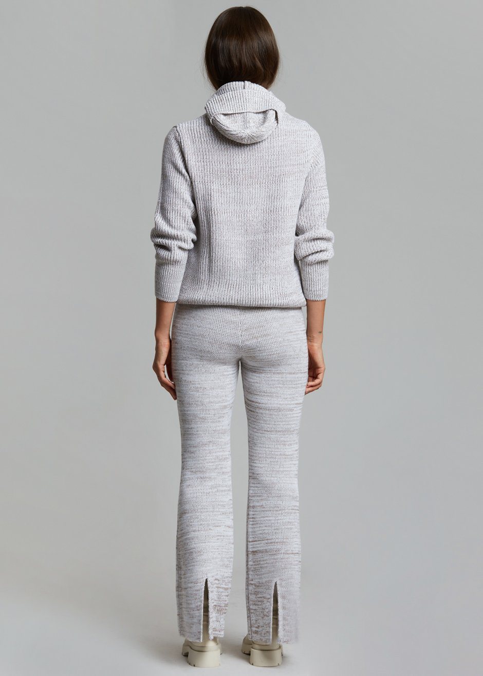 Bevza Knitted Pants - Light Beige Melange - 7