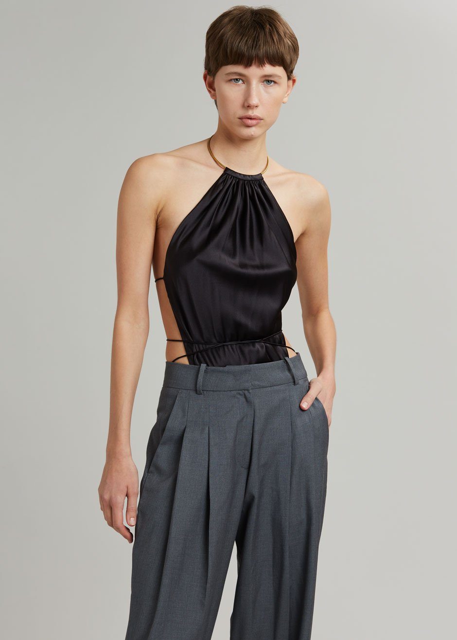 Bevza Maxim's Silk Top - Black - 5