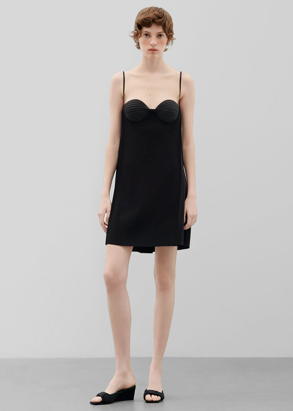 Bevza Mini Seashell Cups Dress - Black - 3