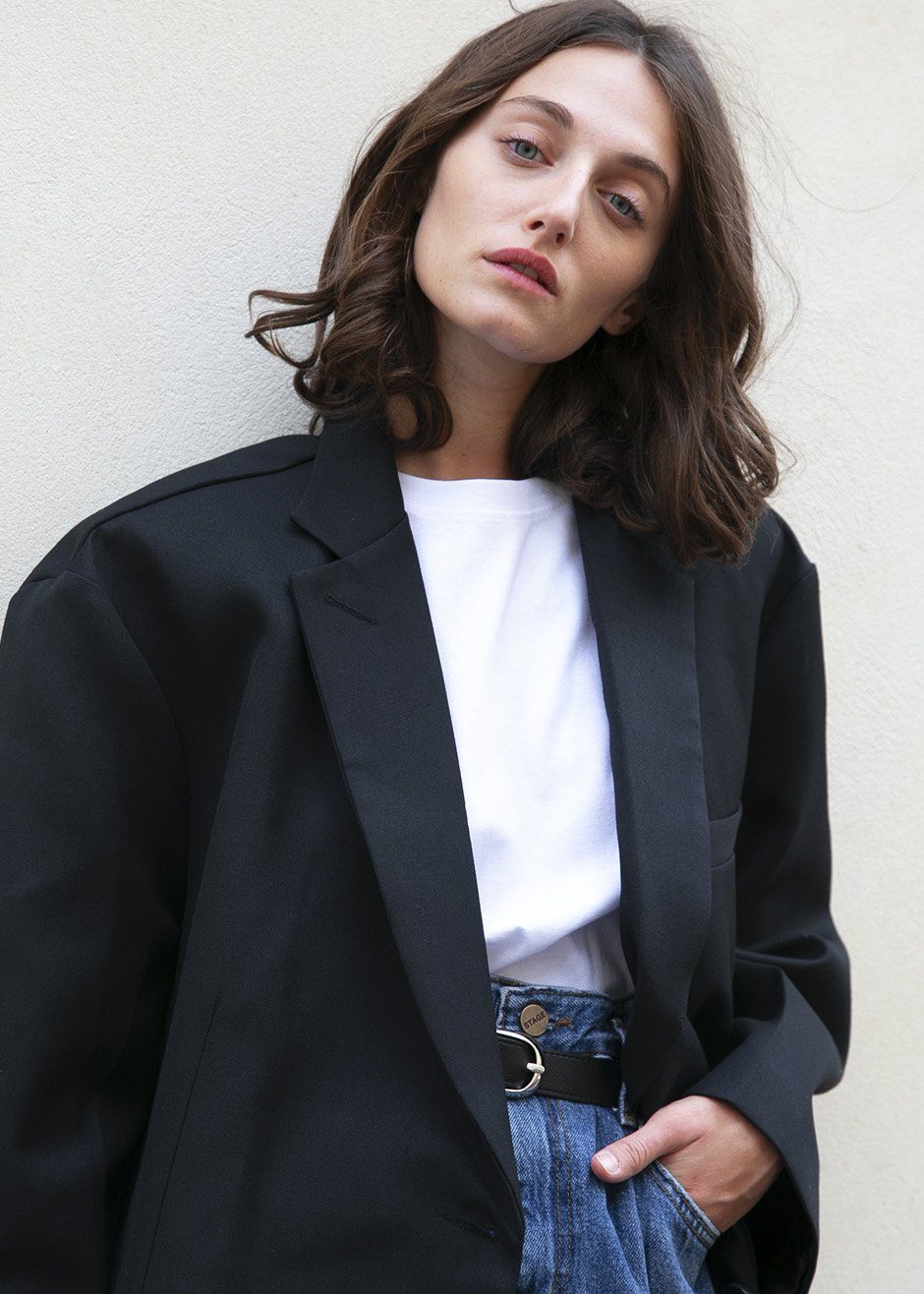 Frankie Oversized Boyfriend Blazer - Black - 6