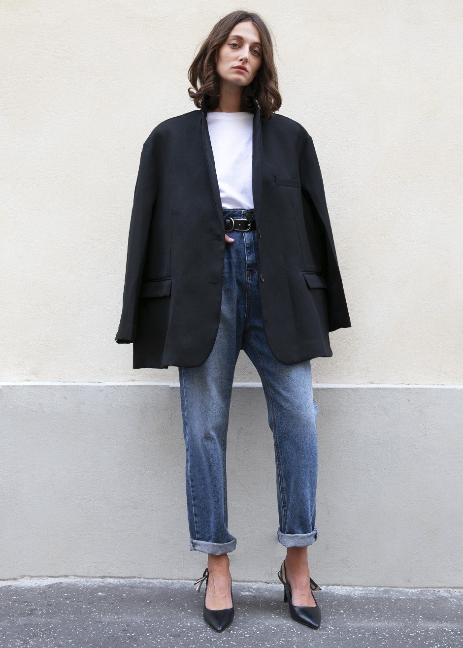 Frankie Oversized Boyfriend Blazer - Black - 4