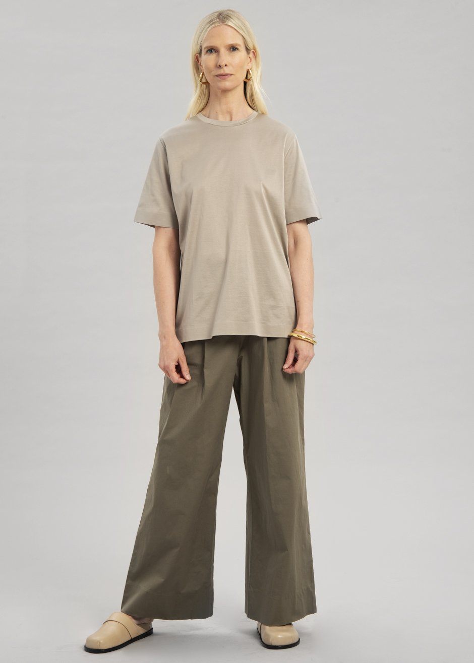 Blanche Pleated Trousers - Olive - 6