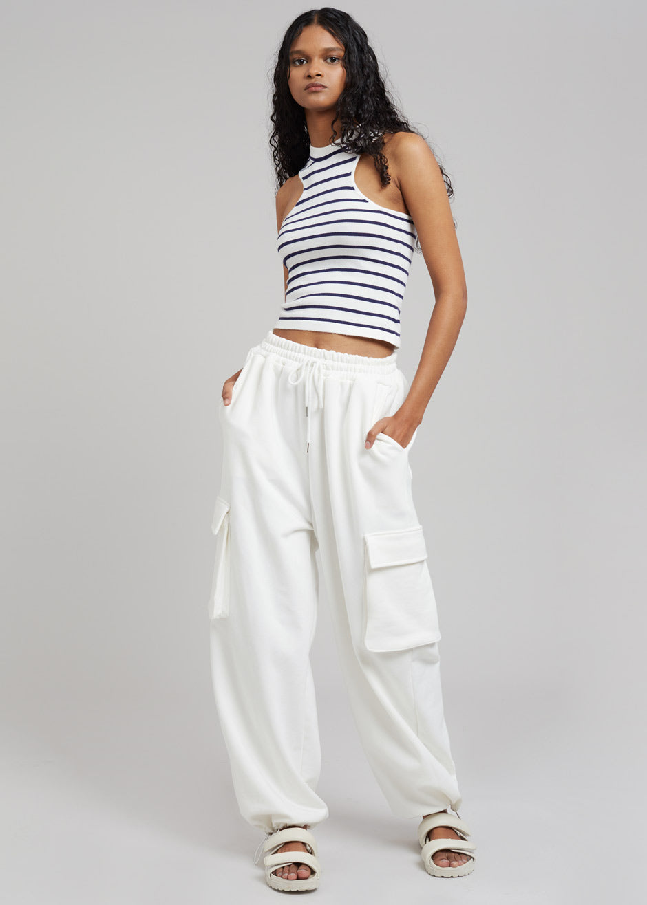 Chava Cargo Joggers - White - 4