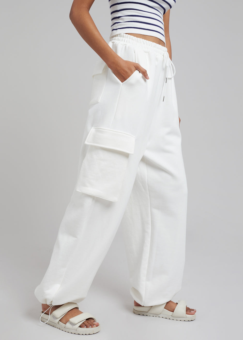 Chava Cargo Joggers - White - 3
