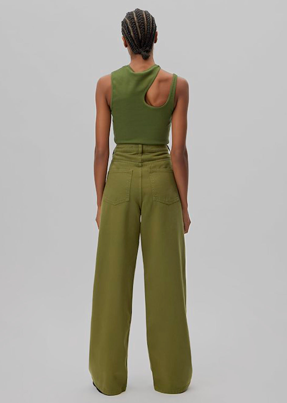 Gestuz Elma Twill Wide Pants - Chive - 7
