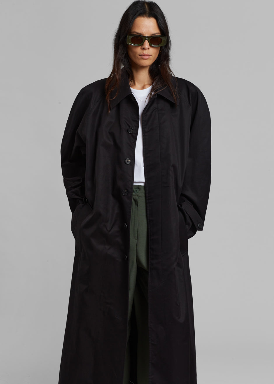 Decima Trench Coat - Black - 3
