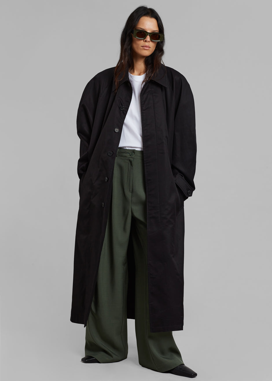 Decima Trench Coat - Black - 7