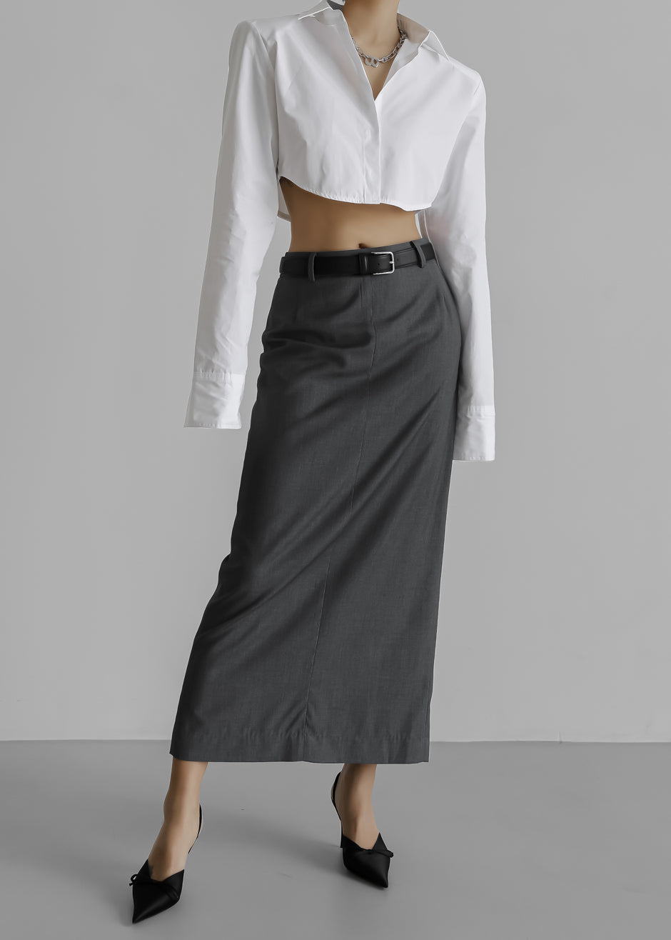 Eli Pencil Skirt - Charcoal - 3