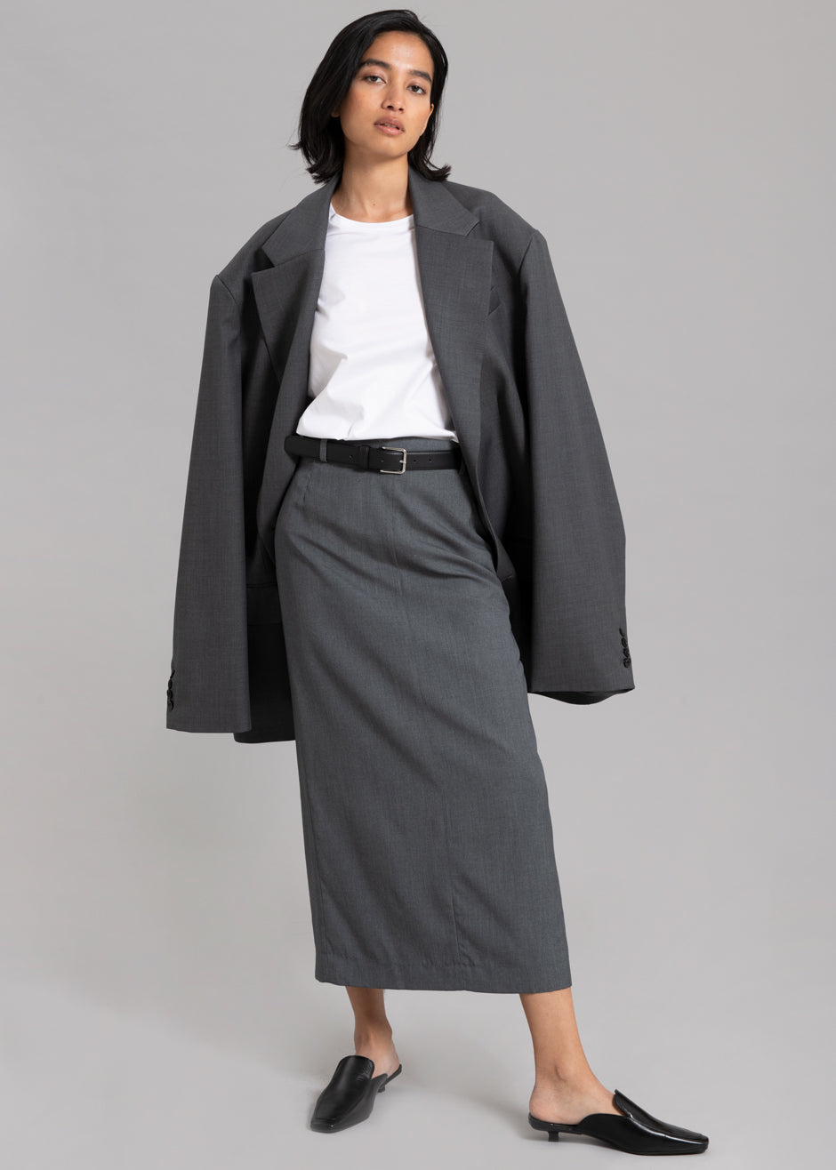 Eli Pencil Skirt - Charcoal - 8