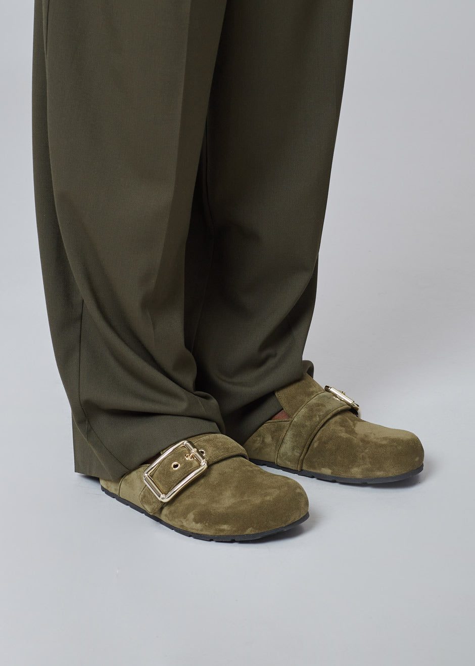 Bettina Vermillon Charlie Clogs - Kaki Suede - 2