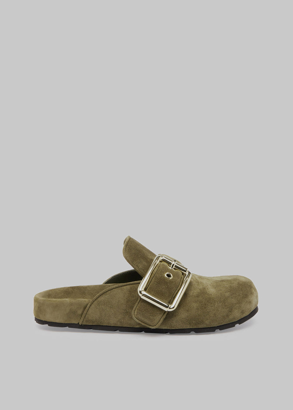 Bettina Vermillon Charlie Clogs - Kaki Suede - 1