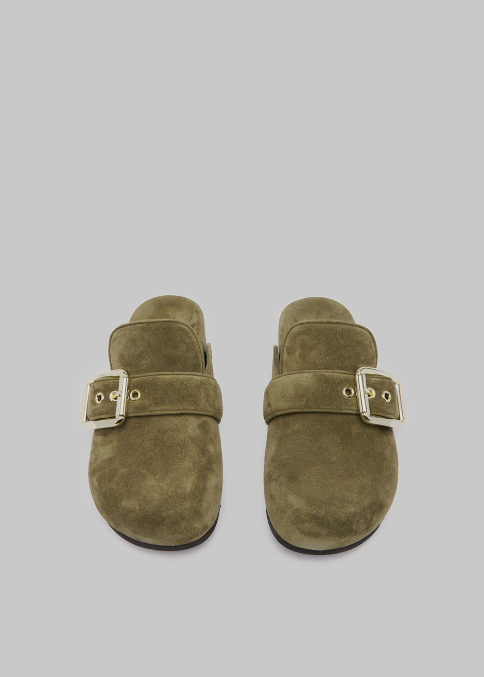 Bettina Vermillon Charlie Clogs - Kaki Suede - 4