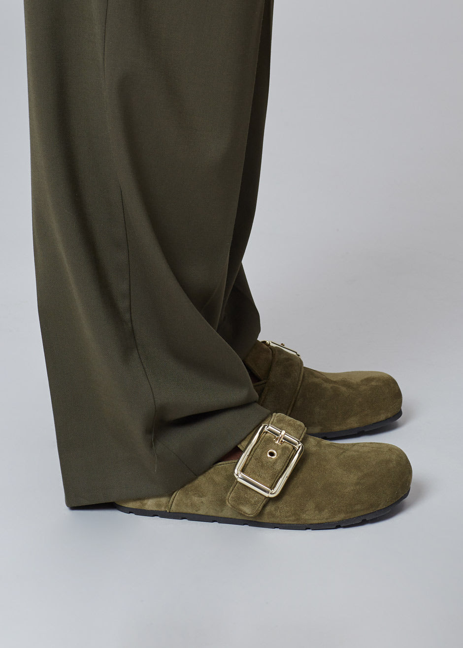 Bettina Vermillon Charlie Clogs - Kaki Suede - 5