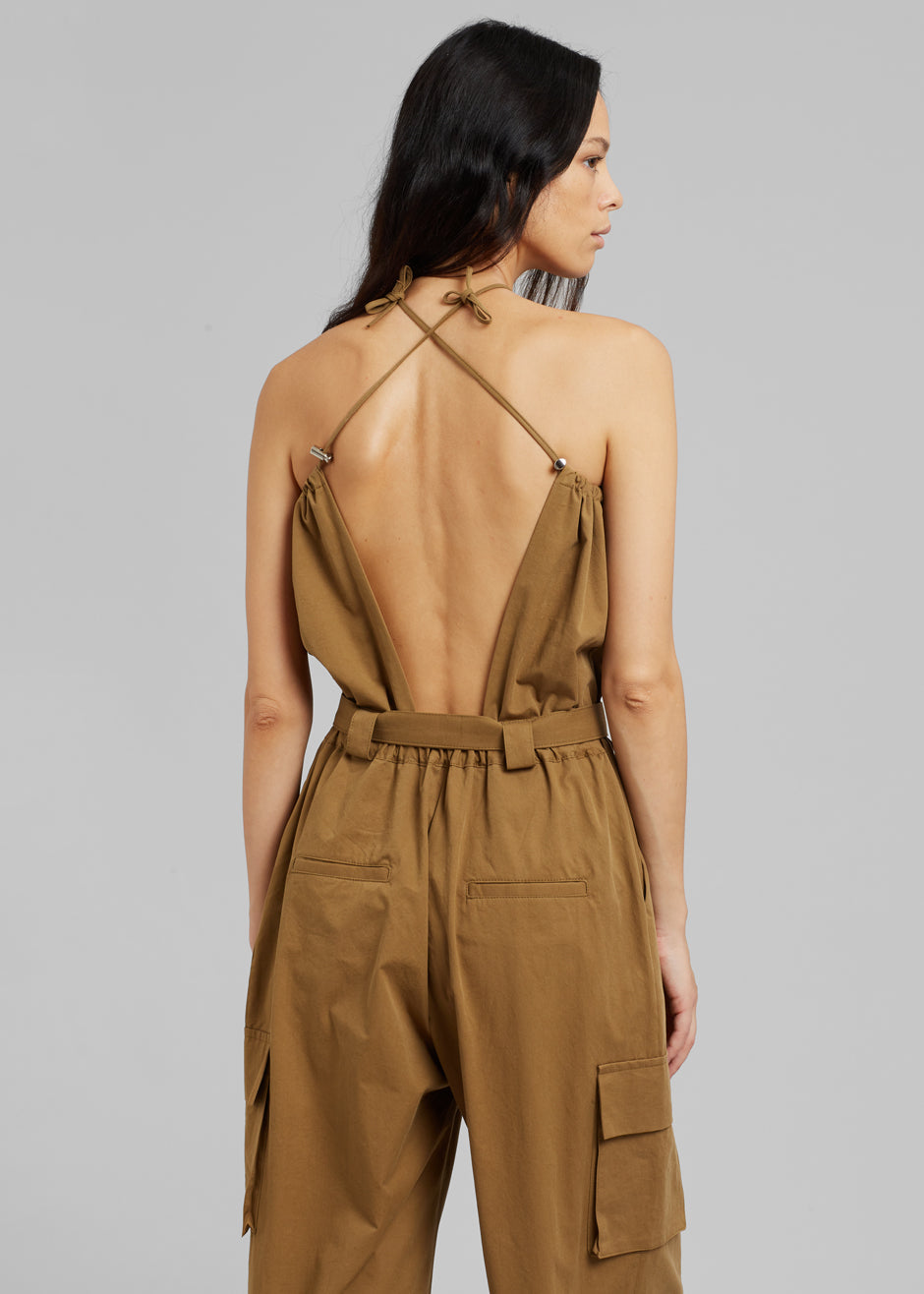 Estelle Cargo Jumpsuit - Khaki Brown - 7