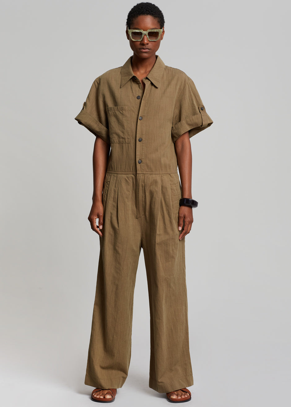 Faye Jumpsuit - Olive Brown - 5