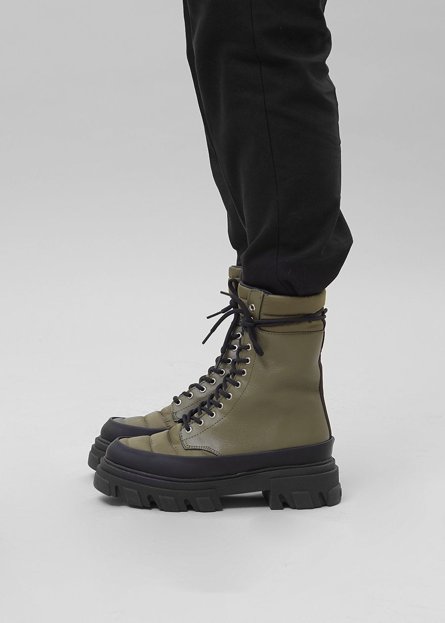 GANNI Lace-Up Combat Boots - Kalamata - 4