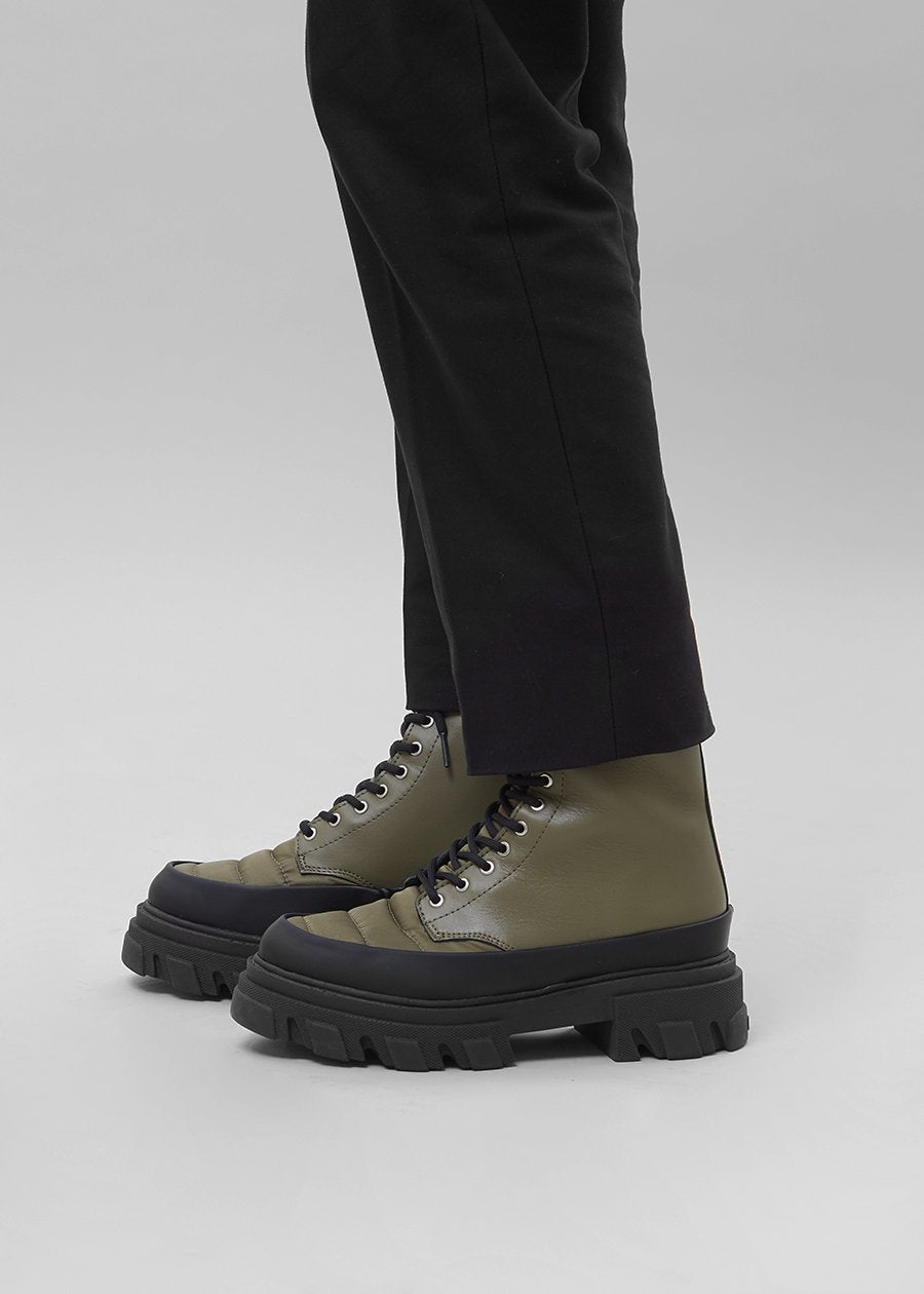 GANNI Lace-Up Combat Boots - Kalamata - 5