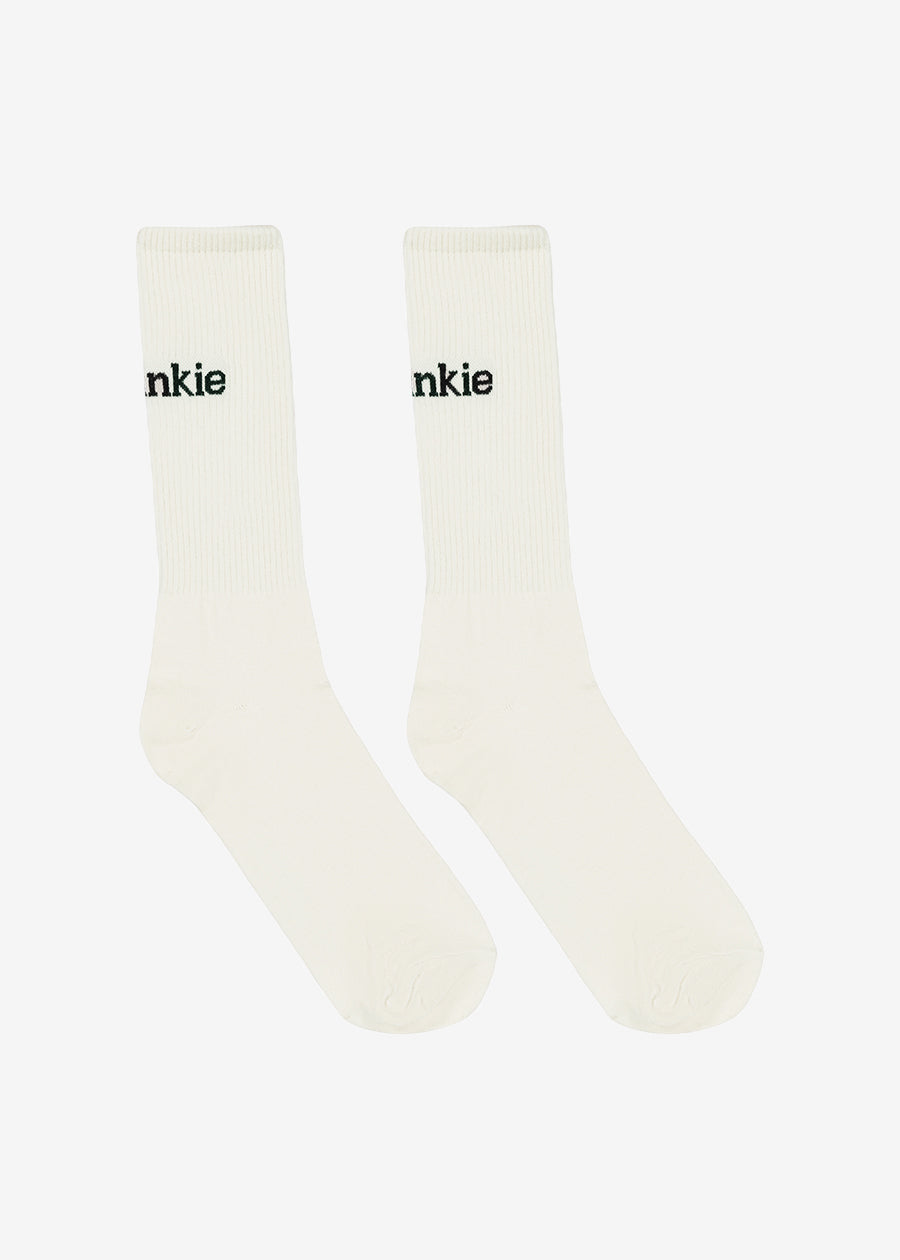 Frankie in English Ribbed Socks - Vanilla - 3