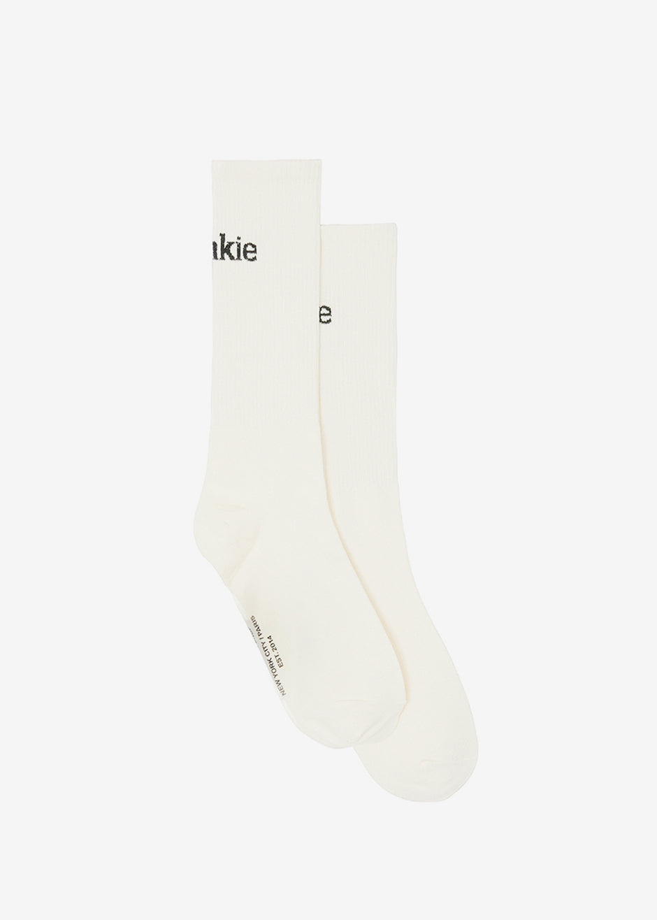 Frankie in English Ribbed Socks - Vanilla - 2