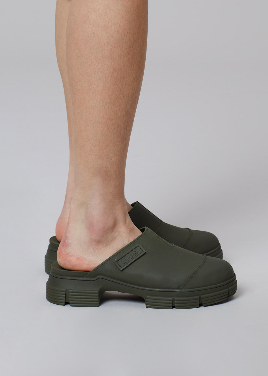 GANNI Recycled Rubber Mules - Kalamata - 4
