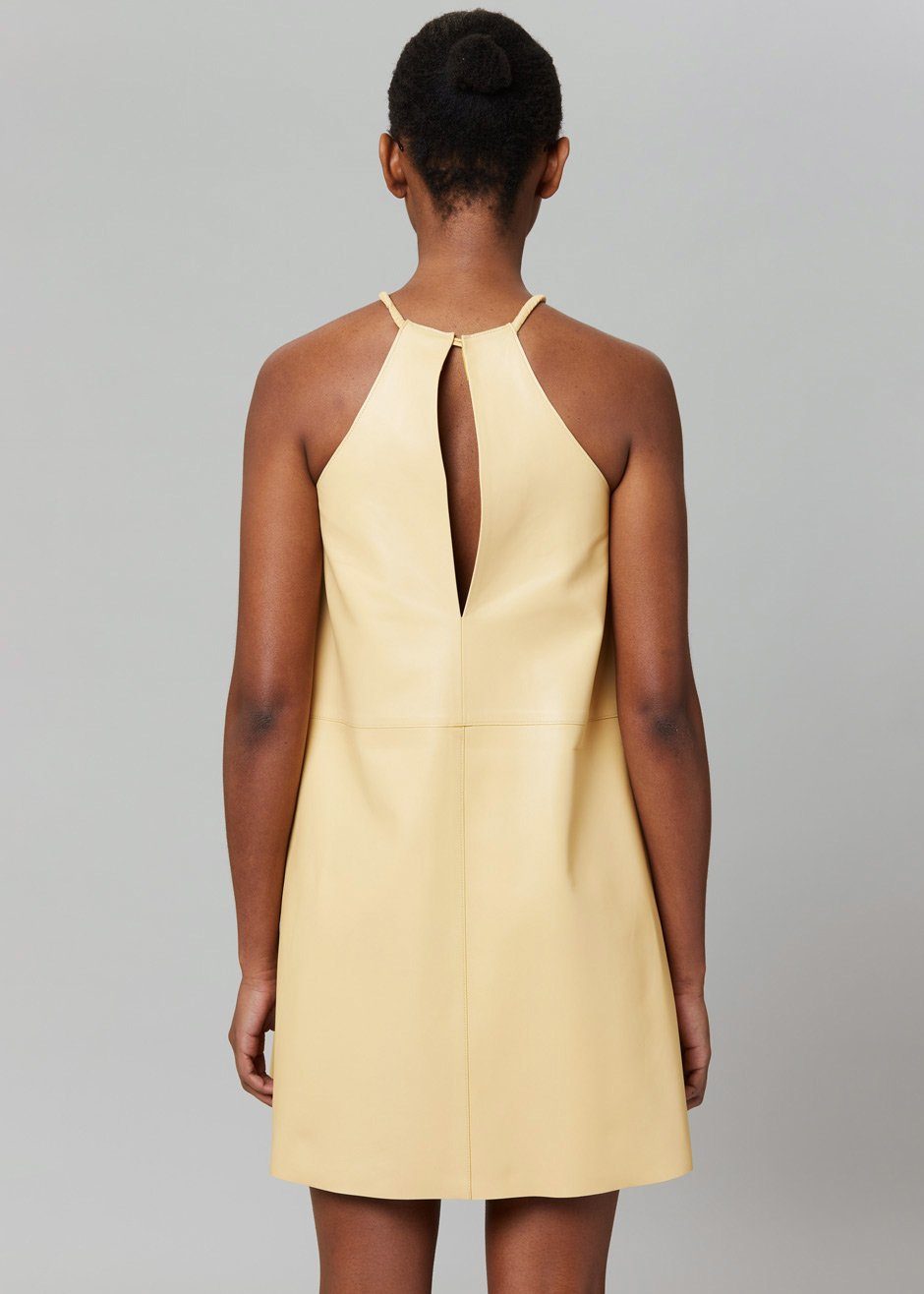Aeron Garland Leather Dress - Egg - 7