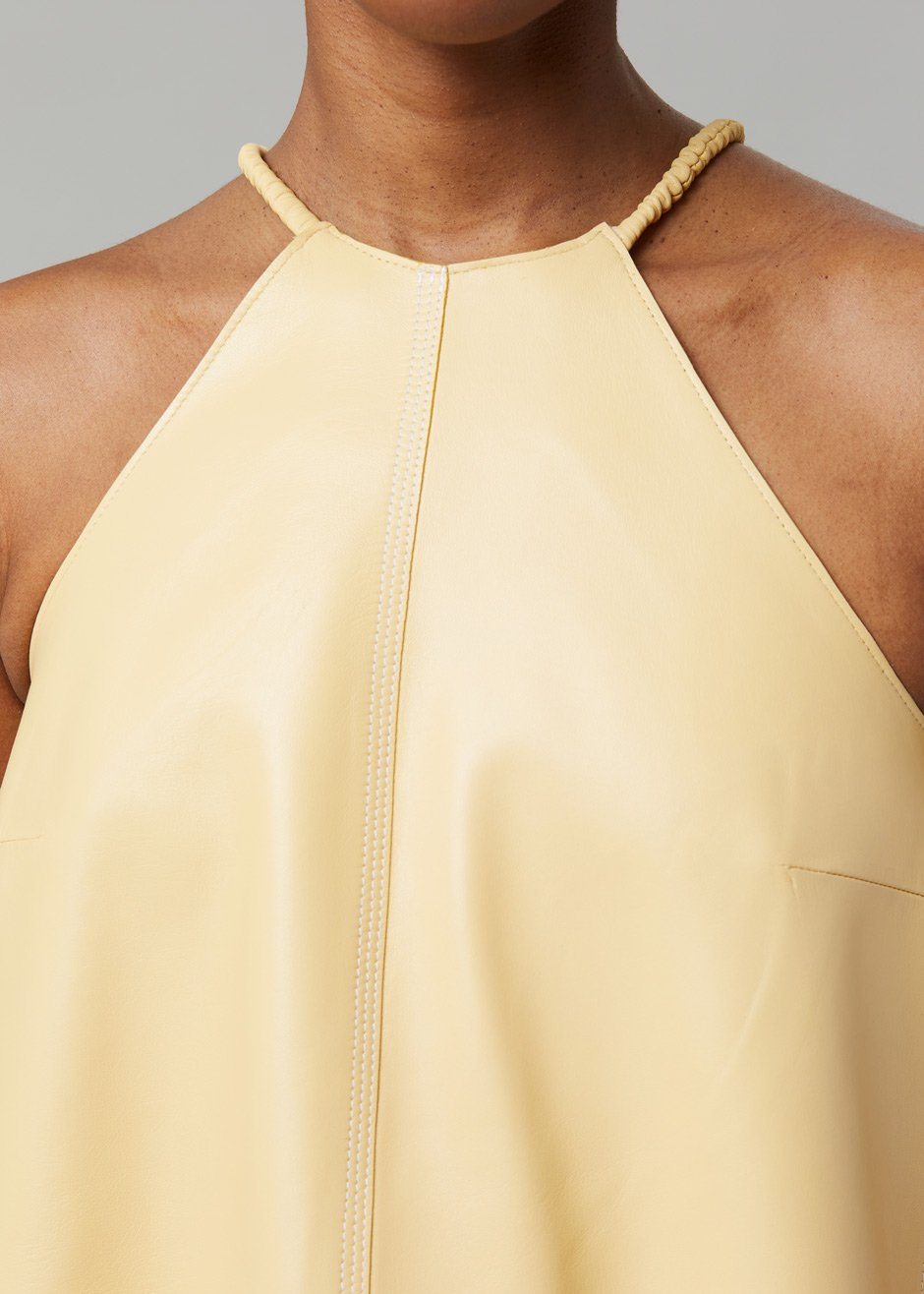 Aeron Garland Leather Dress - Egg - 3
