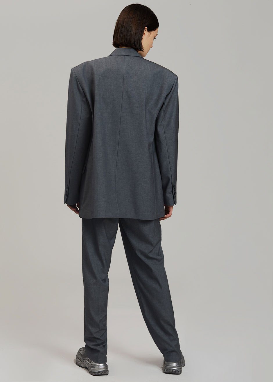 Gelso Oversized Blazer - Dark Grey Melange - 16