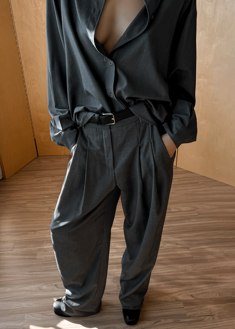 Gelso Shirt - Dark Grey Melange - 2
