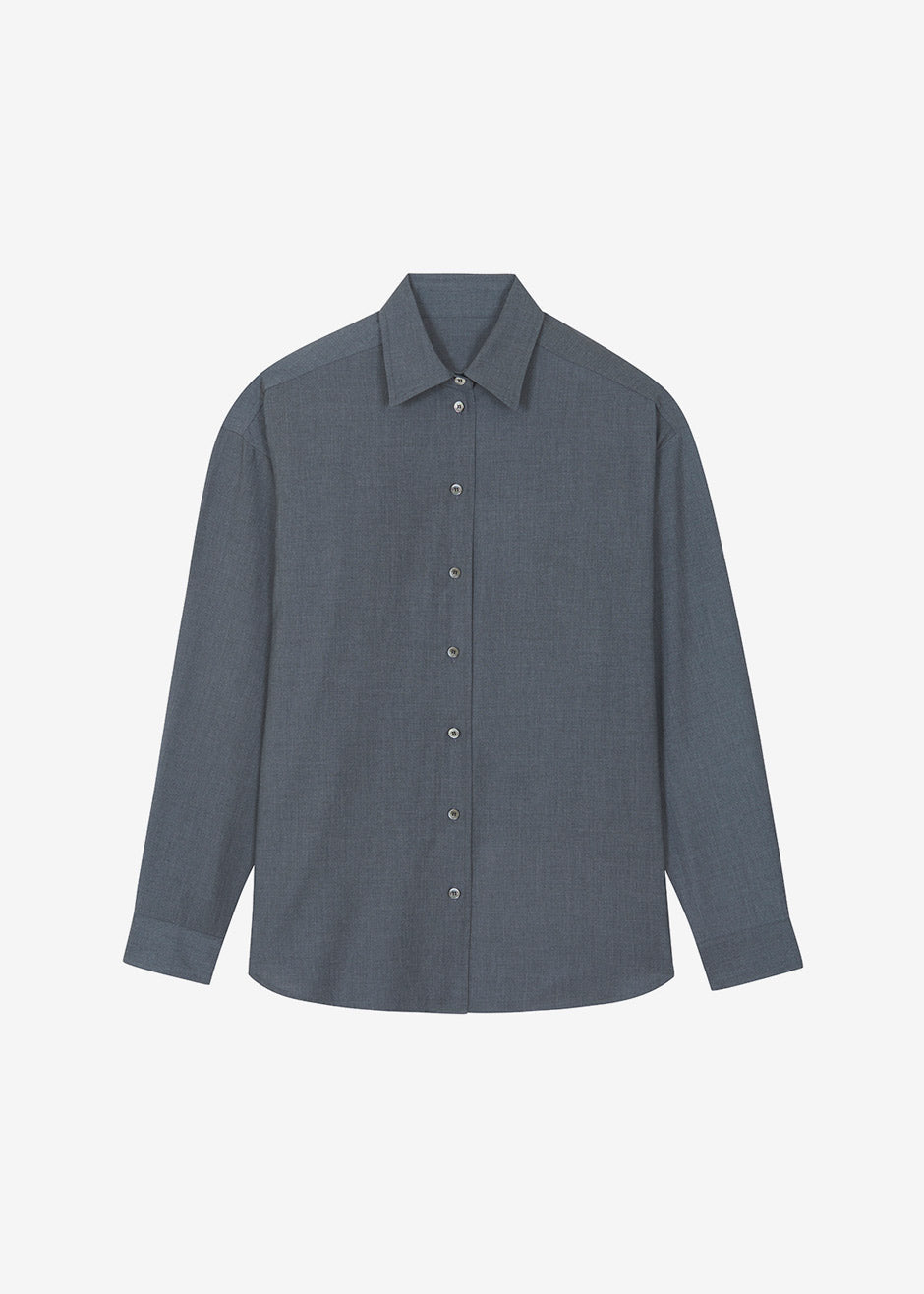 Gelso Shirt - Dark Grey Melange - 6