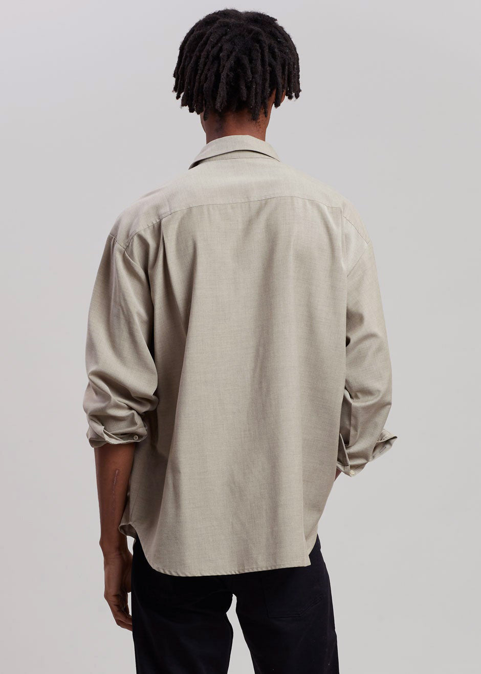 Gelso Shirt - Light Taupe Melange - 6