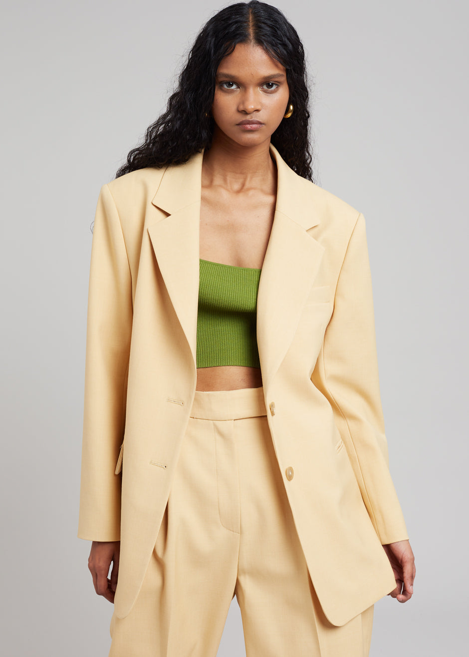 Georgina Wool Blend Blazer - Cornsilk - 4