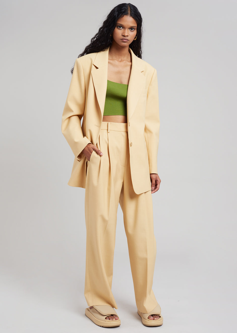 Georgina Wool Blend Blazer - Cornsilk - 2