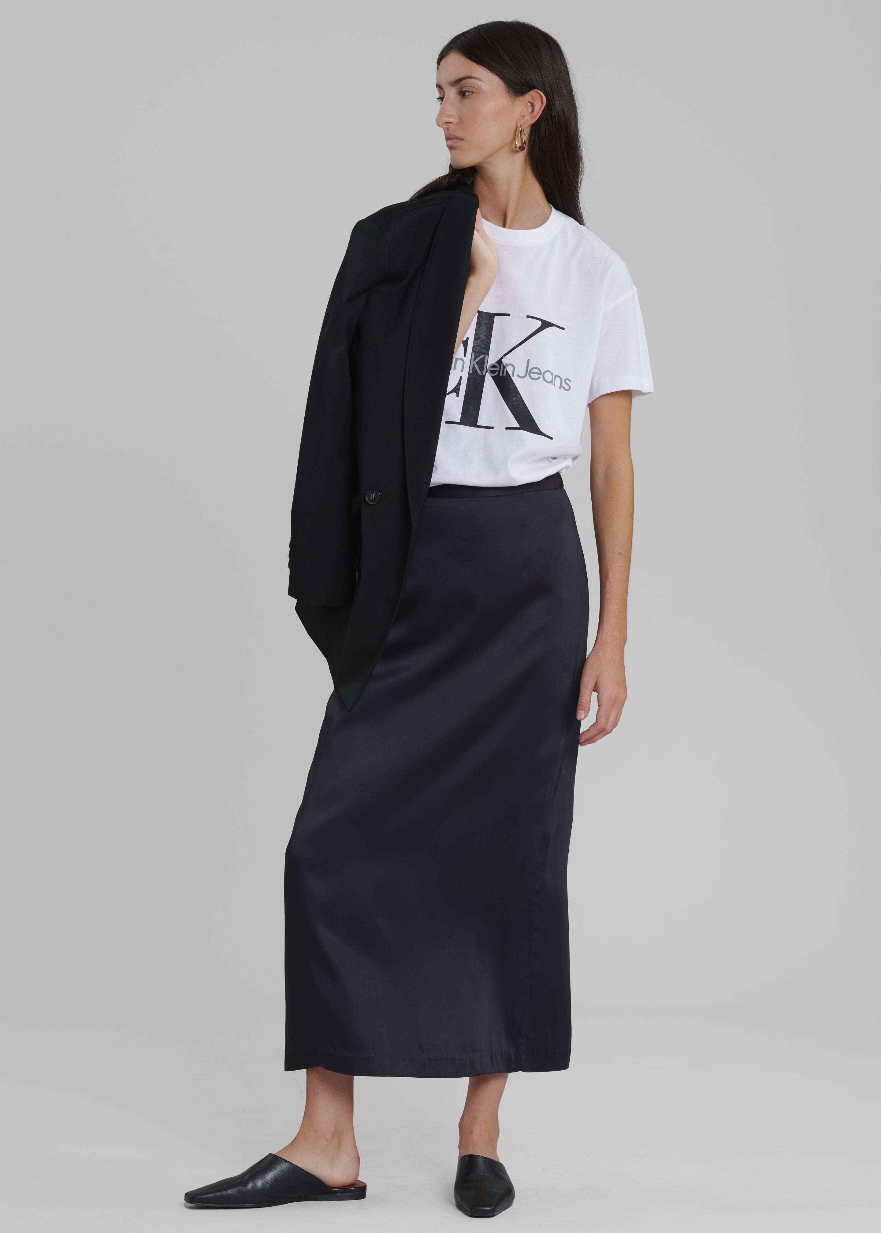 Hepburn Midi Skirt - Deep Navy - 1