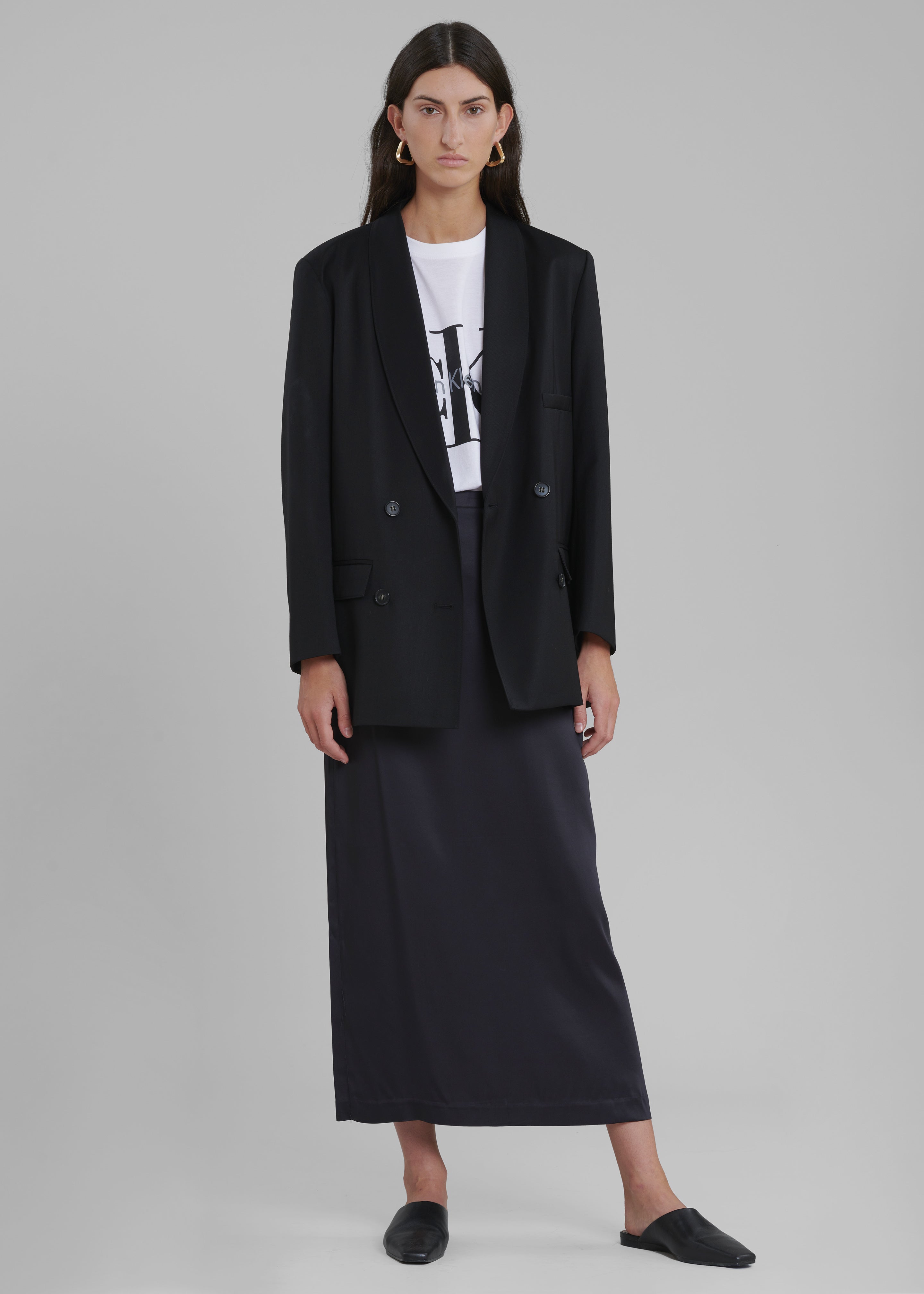 Hepburn Midi Skirt - Deep Navy - 4
