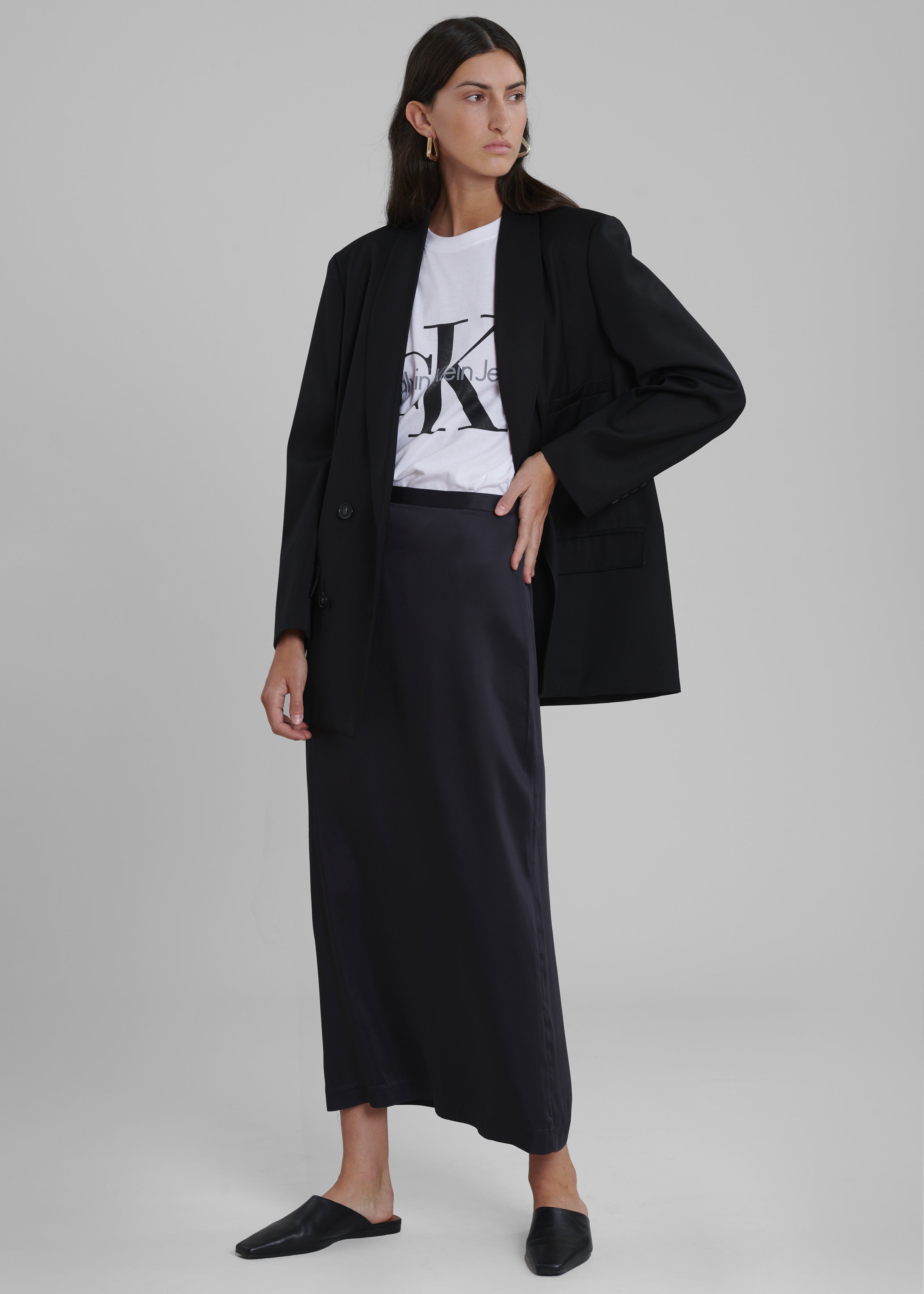 Hepburn Midi Skirt - Deep Navy - 2