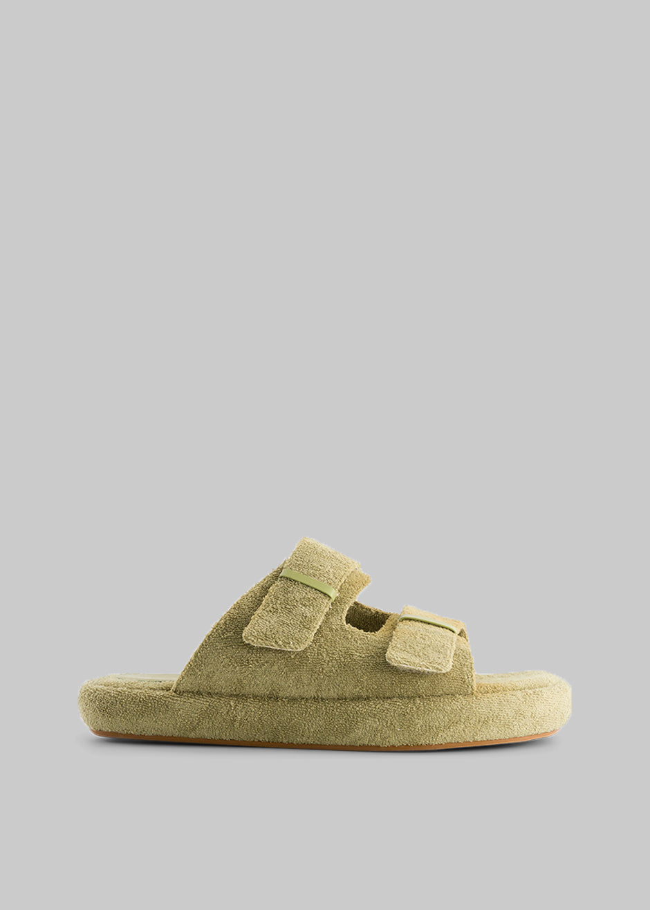 Ilio Smeraldo x TFS Terrycloth Chunky Sandal - Kaki - 1