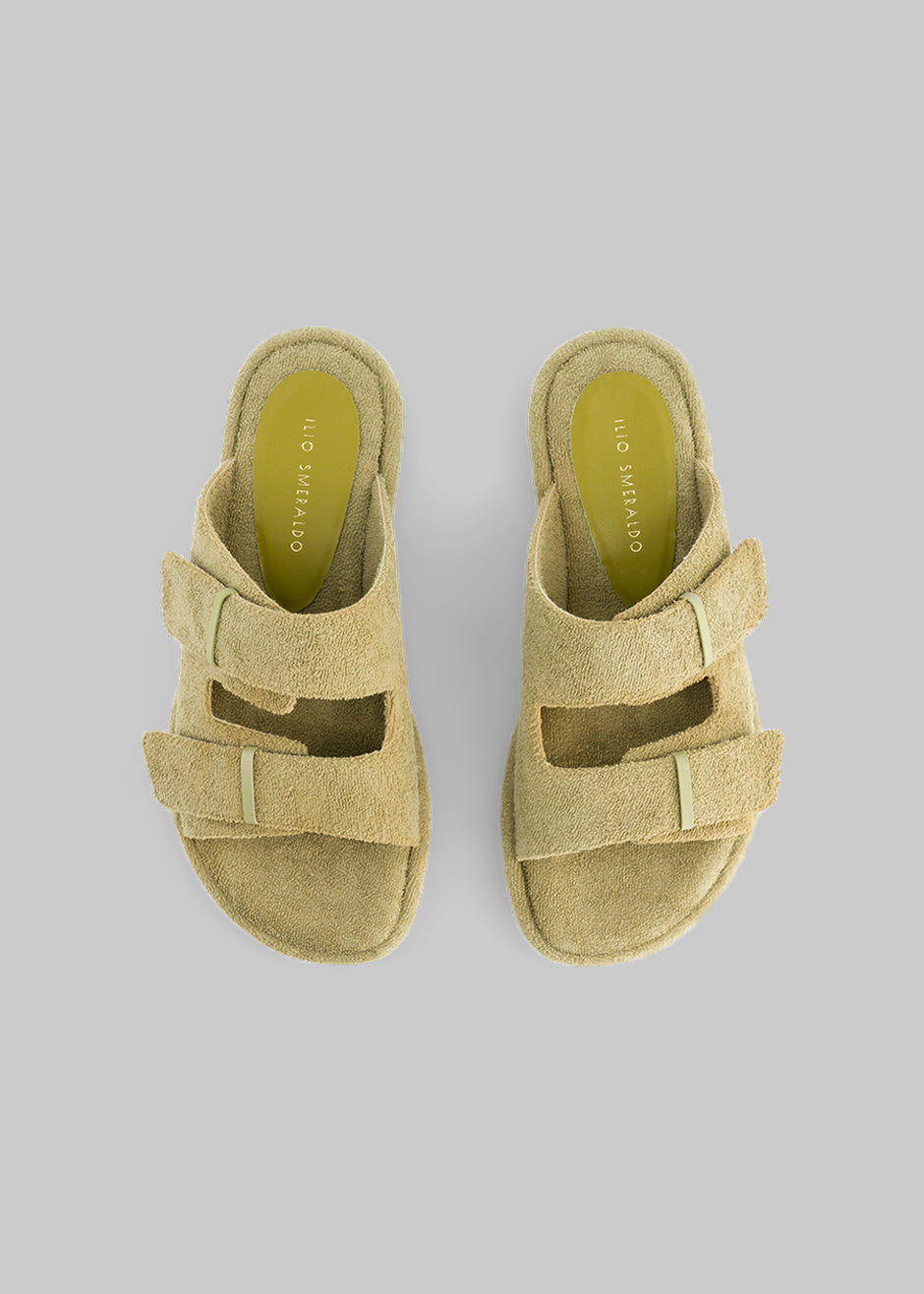 Ilio Smeraldo x TFS Terrycloth Chunky Sandal - Kaki - 5