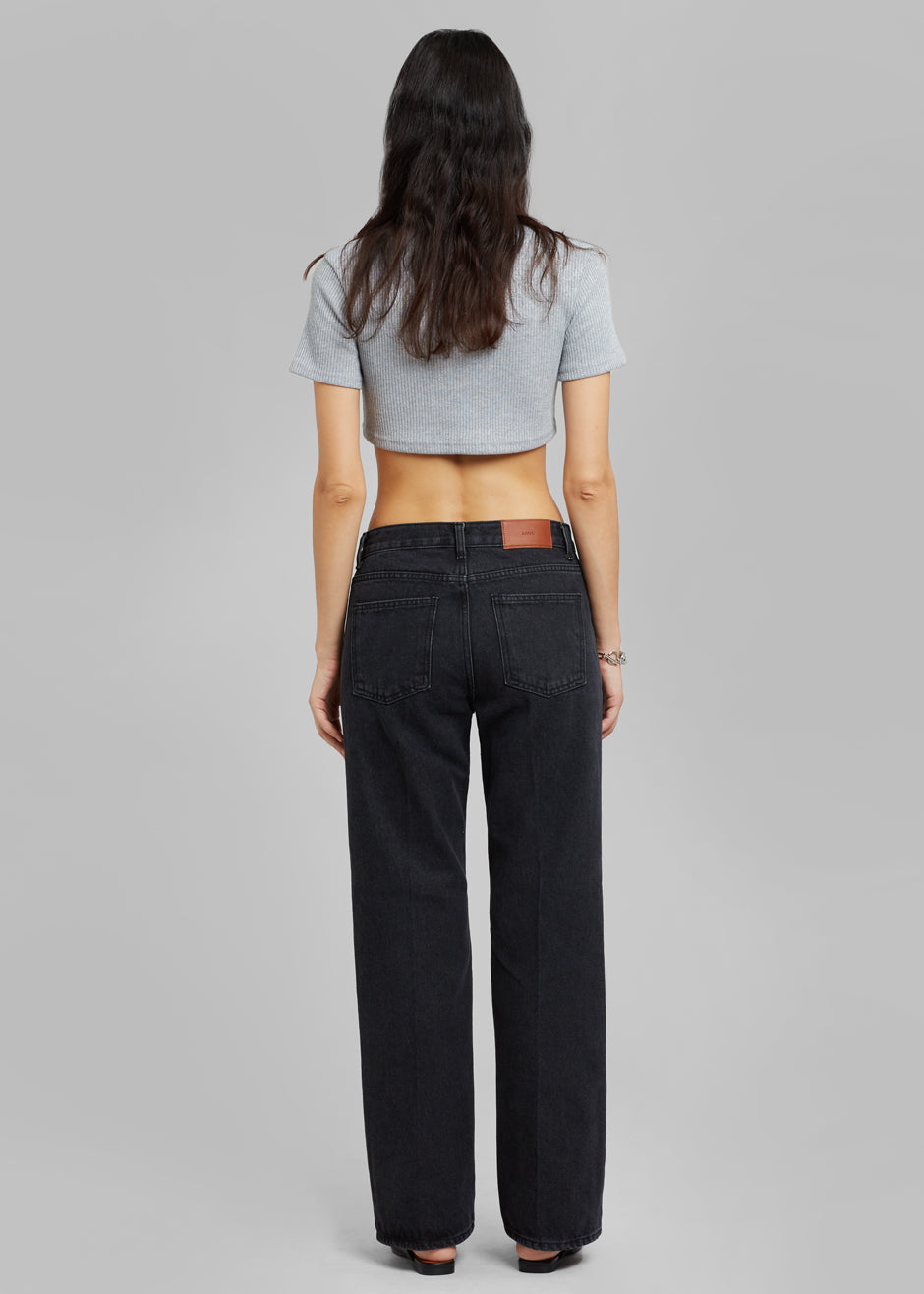 Inger Lurex Cropped Tee - Grey - 6