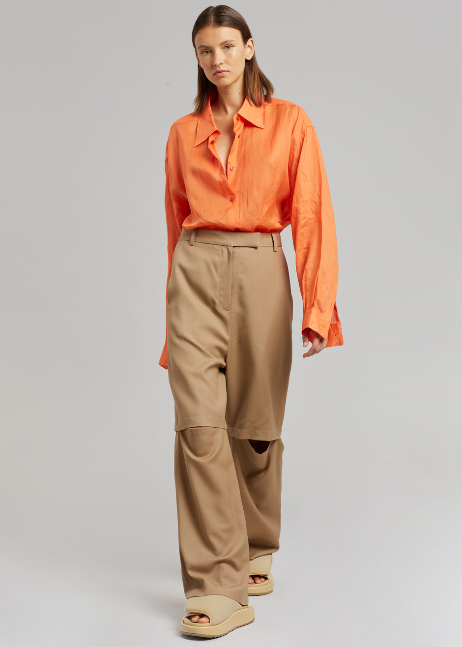 Irina Slit Pants - Camel - 4