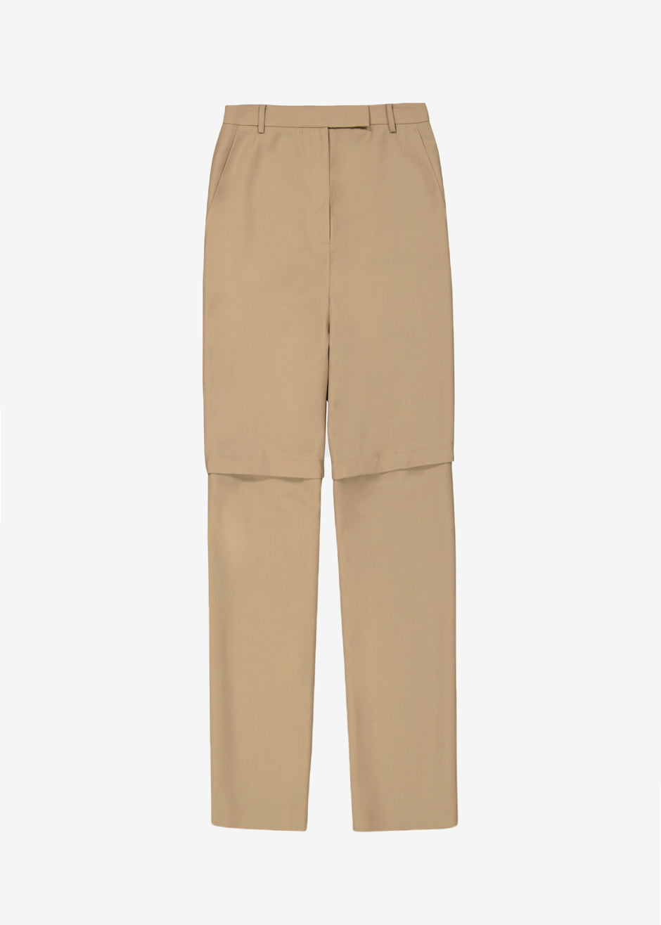 Irina Slit Pants - Camel - 11