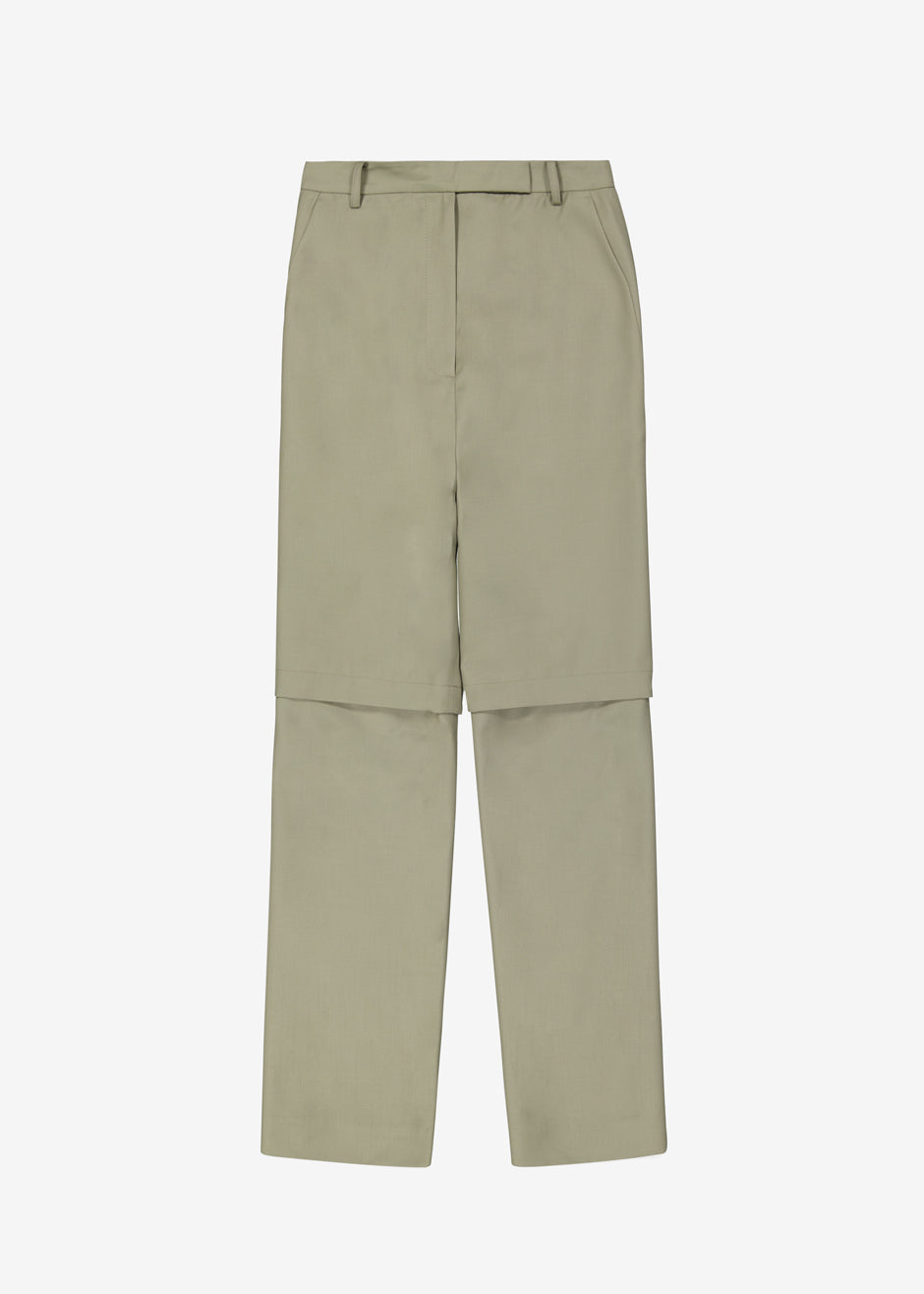Irina Slit Pants - Olive - 10