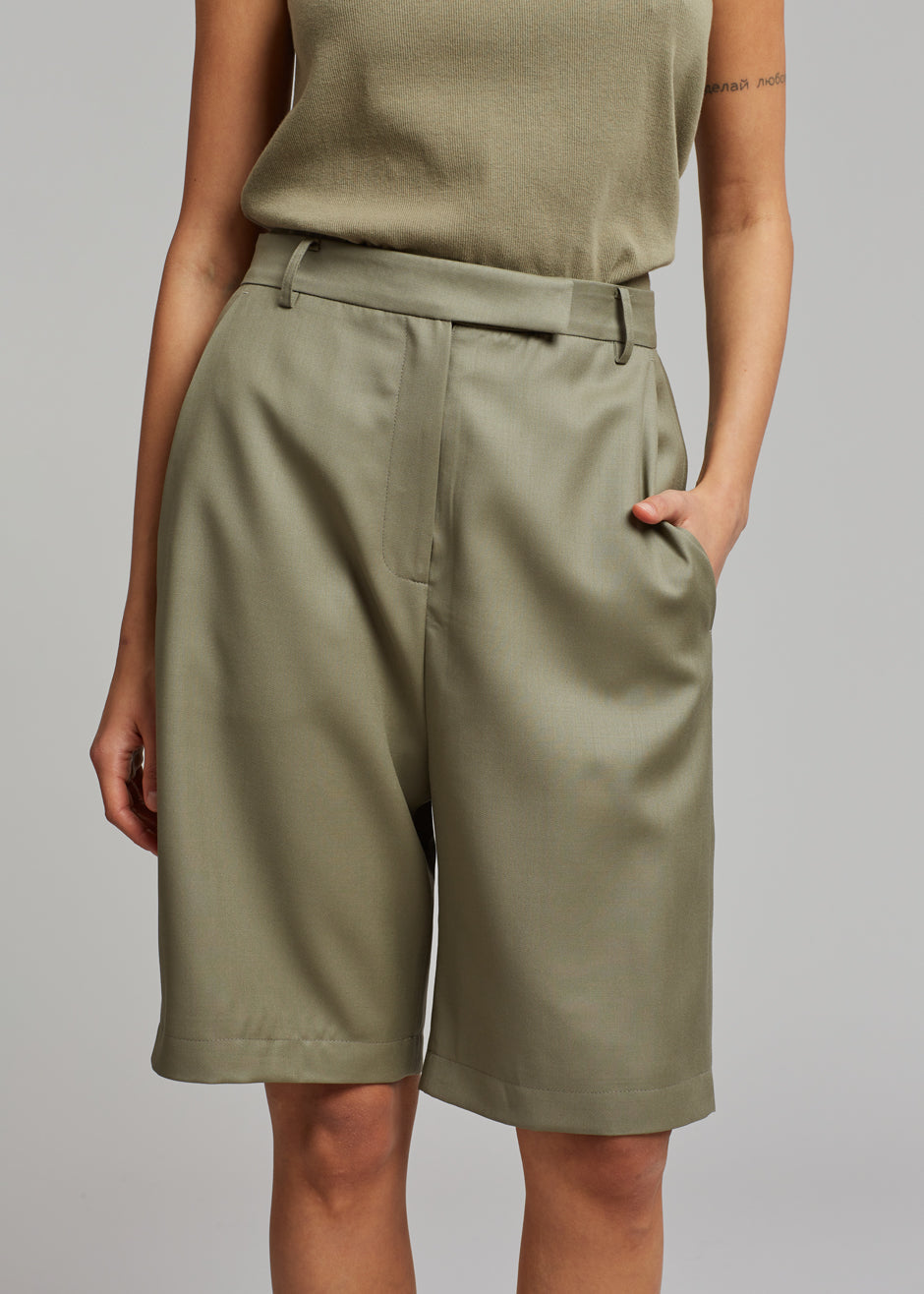Irina Slit Pants - Olive - 6