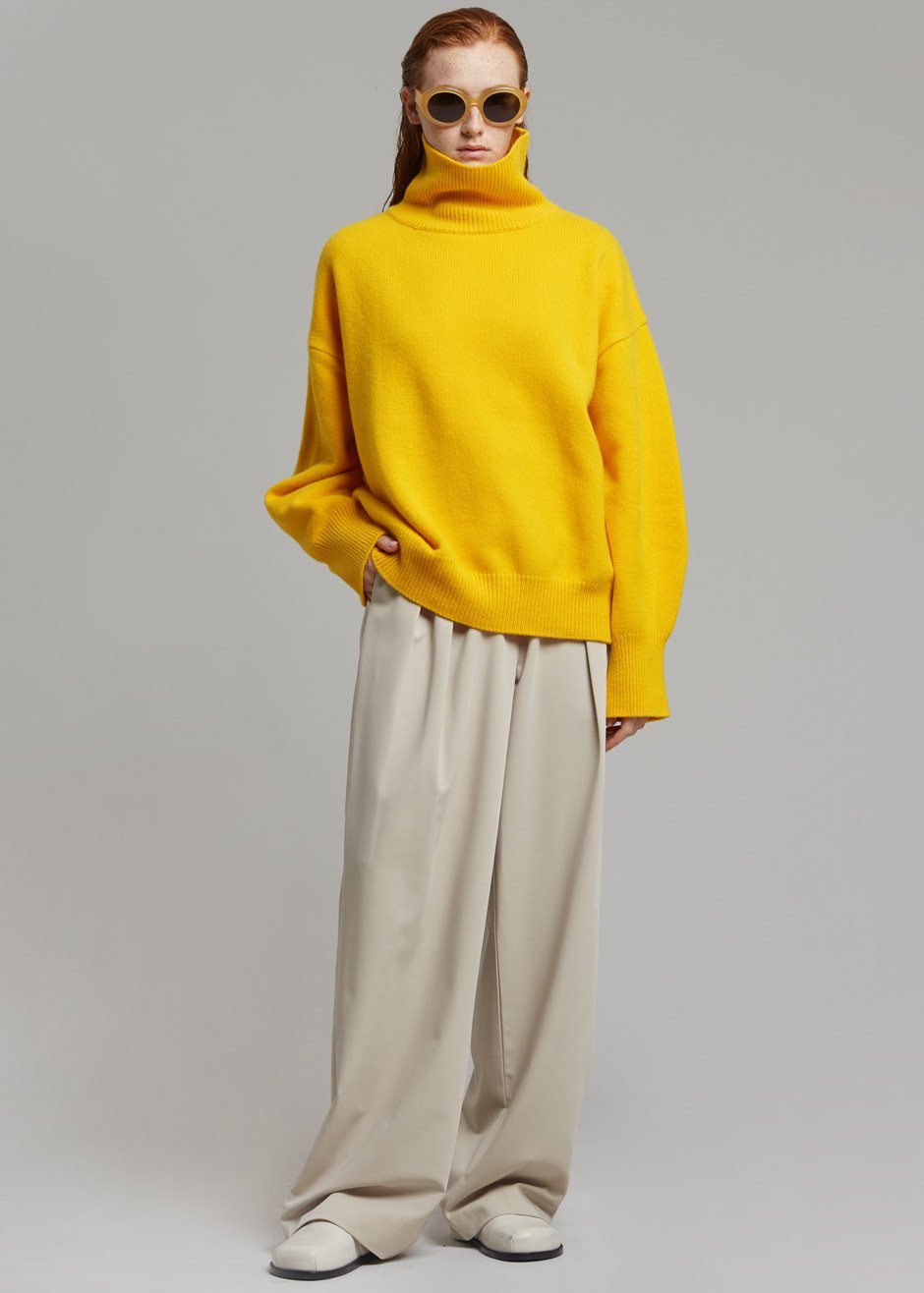 Joya Roll Neck Sweater - Marigold - 3